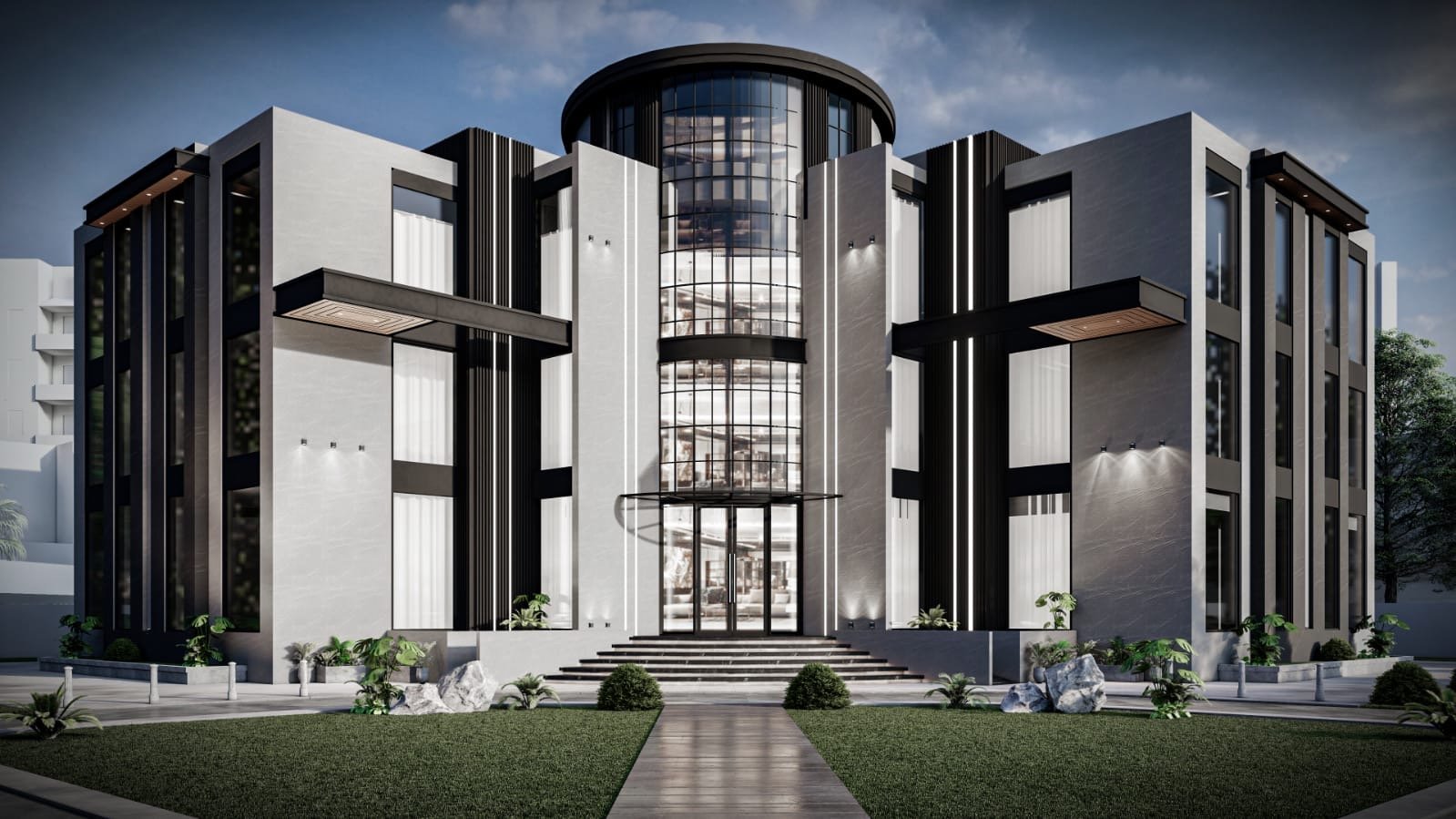 Jamshoro training centre — architectural visualisation supplied by Tameer Associates.