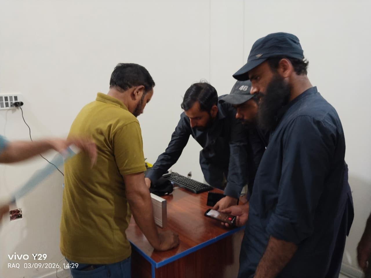 NGC representatives review the glazing inspection at the Lalian site.